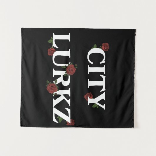 Tenture Noir rose (Devant (Horizontal))