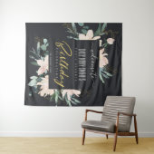 TENTURE NOIR ROSE DORÉ FLEURIS BIENVENUE ANNIVERSAIRE TOUT (En situation (horizontale))