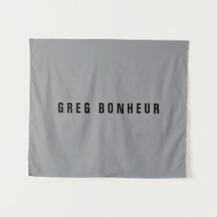 Tenture Nom au look moderne et élégant Gris et Noir
