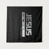 Tenture Nom chrétien JESUS Tout le reste s'estompera (Devant (Horizontal))