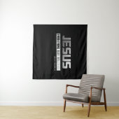 Tenture Nom chrétien JESUS Tout le reste s'estompera (En situation (horizontale))