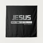 Tenture Nom chrétien JESUS Tout le reste s'estompera (Devant)