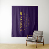 Tenture Nom commercial ou salutation Dark Purple & Gold (En situation)