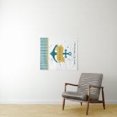 Tenture Nom de bateau personnalisé nautique (En situation (horizontale))