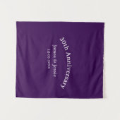 Tenture nom de date d'anniversaire de 30 ans de mariage si (Devant (Horizontal))