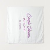 Tenture nom de douche de couple date gris tendance simple (Devant (Horizontal))
