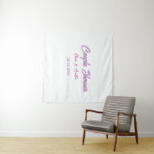Tenture nom de douche de couple date gris tendance simple (En situation (horizontale))