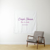 Tenture nom de douche de couple date gris tendance simple (En situation)
