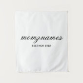 Tenture Nom de la calligraphie personnalisée de la meilleu (Devant)