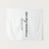 Tenture Nom de la calligraphie personnalisée de la meilleu (Devant (Horizontal))