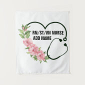 Tenture Nom de l'infirmière étudiante-inscrite-ancienne (Devant)