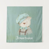 Tenture Nom de l'ours bébé Personnalisé bébé garçon mignon (Devant)