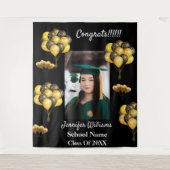 Tenture Nom de photo personnalisé Année scolaire Fête de r (Devant)