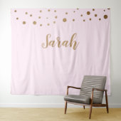 Tenture Nom de table de gâteau de script simple élégant en (En situation (horizontale))