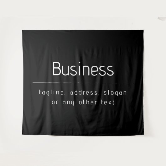 Tenture Nom d'entreprise minimal moderne & autres informat (Devant (Horizontal))