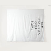 Tenture Nom du bébé Cheer Squad Photographie fond (Devant (Horizontal))