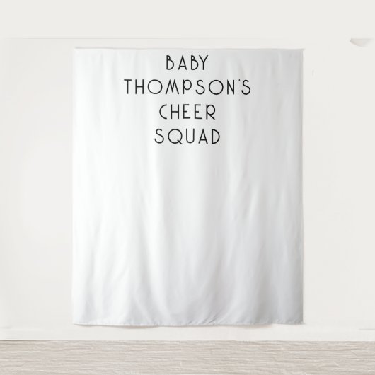 Tenture Nom du bébé Cheer Squad Photographie fond (Devant)