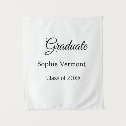 Tenture nom du diplômé promotion 20XX félicitations simple (Devant)