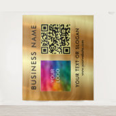 Tenture Nom du logo professionnel personnalisé QR Code ext (Devant)