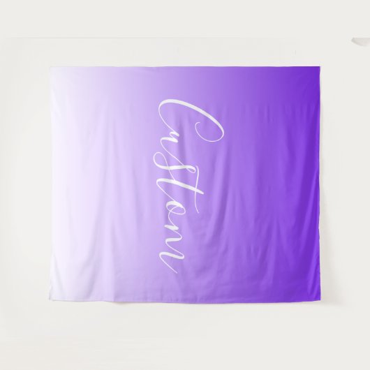 Tenture Nom du script curatif et Ombre violet clair modifi (Devant (Horizontal))