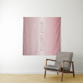 Tenture Nom et monogramme | Soft FAUX Rose Gold Blush (En situation (horizontale))