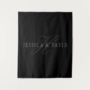 Tenture Nom et nom de famille des couples Monogramme