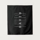 Tenture Nom et nom de famille du chevauchement moderne (Devant)