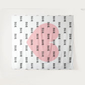 Tenture Nom monogramme logo mariage mariage photo arrière- (Devant (Horizontal))