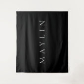 Tenture Nom ou mot classique | Noir & Blanc (Devant)