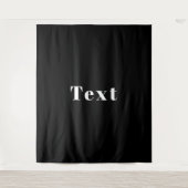 Tenture Nom personnalisé élégant ou autre texte | Noir & B (Devant)