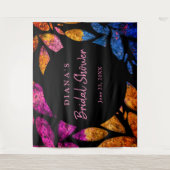 Tenture Nom personnalisé Jolie Fête des mariées de feuilla (Devant)