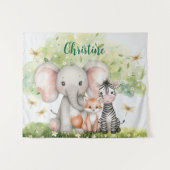 Tenture Nom personnalisé Jungle Animaux libellules (Devant (Horizontal))