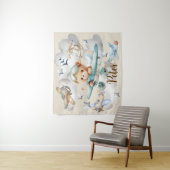 Tenture Nom personnalisé Pilote Teddy Bear Arrière-plan (En situation)