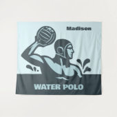 Tenture Nom personnalisé Water Polo (Devant (Horizontal))