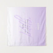 Tenture Nom professionnel et Modèle Slogan | Violet clair (Devant (Horizontal))