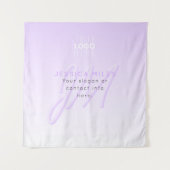 Tenture Nom professionnel et Modèle Slogan | Violet clair (Devant)