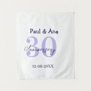 Tenture nom simple lettre gras violet 30e anniversaire