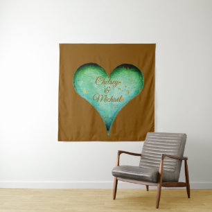 Tenture Noms de couples rustiques romantiques