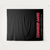 Tenture Noms de devis personnalisés Date Rouge noir fond p (Devant (Horizontal))