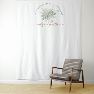 Tenture Noms de feuillage pour fond blanc de photo de mari