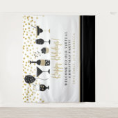 Tenture Noms de fonds pour une fête virtuelle Joyeuses Fêt (Devant)