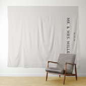 Tenture Noms minimalistes beige élégant Date (En situation (horizontale))