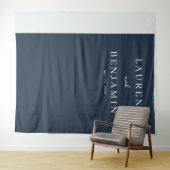 Tenture Noms minimalistes élégants Navy (En situation (horizontale))
