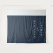 Tenture Noms minimalistes élégants Navy (Devant (Horizontal))