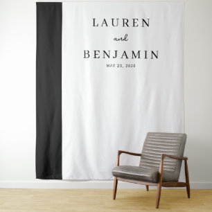 Tenture Noms minimalistes noirs élégants
