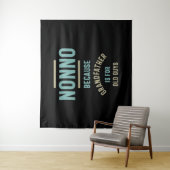 Tenture Non parce que grand-père est pour les vieux (En situation)