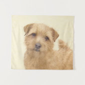 Tenture Norfolk Terrier Peinture - Art Chien original (Devant (Horizontal))