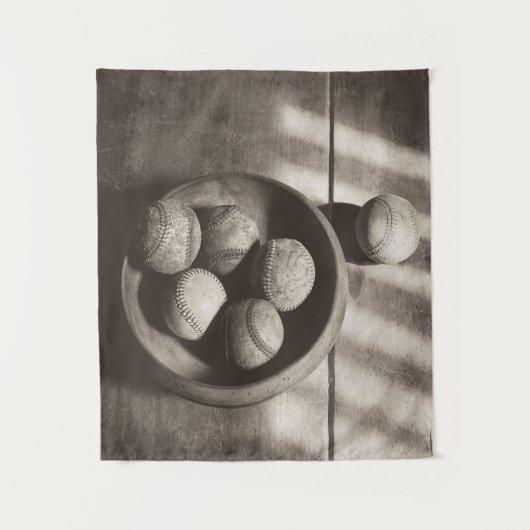 Tenture Nostalgie du baseball - Baseballs (Devant)