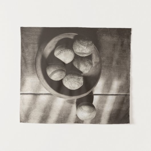 Tenture Nostalgie du baseball - Baseballs (Devant (Horizontal))