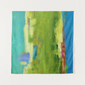 Tenture Notes de champ - Art vert Abstrait (Devant (Horizontal))